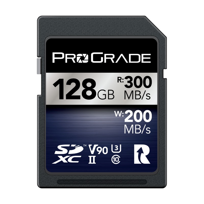 ProGrade Digital SDXC UHS-II V90 IRIDIUM 128GB のカード